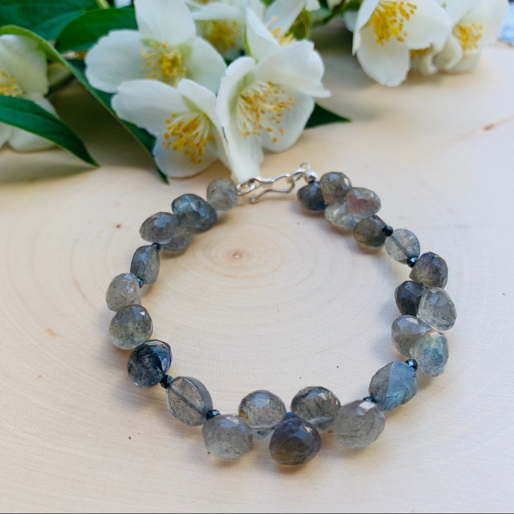 Labradorite Natural Gemstone Crystals Bracelet